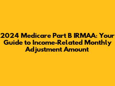 2024 Medicare Part B IRMAA: Your Guide to Income-Related Monthly Adjustment Amount