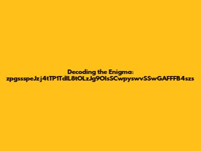 Decoding the Enigma: zpgssspeJzj4tTP1TdIL8tOLzJg9OIsSCwpyswvSSwGAFFFB4szs