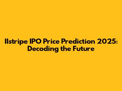 IIstripe IPO Price Prediction 2025: Decoding the Future