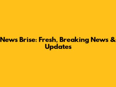 News Brise: Fresh, Breaking News & Updates