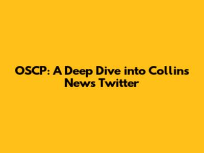 OSCP: A Deep Dive into Collins News Twitter