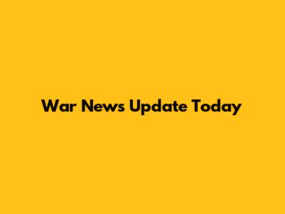 War News Update Today